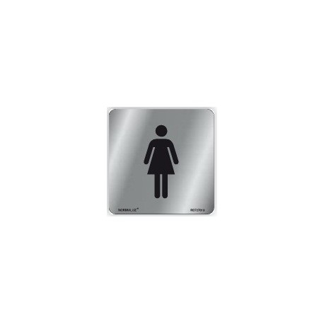 PLACA ASEOS MUJER 12X12CM INOX