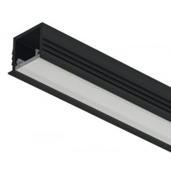 PERFIL EMBU. LED 1103 ESTR.3MTS 14MM NEG