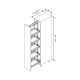 COLUMNA EXTRAIBLE 400MM 6 EST ANTRACITA