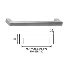 ASA CUADRADA 12X128 INOX MATE