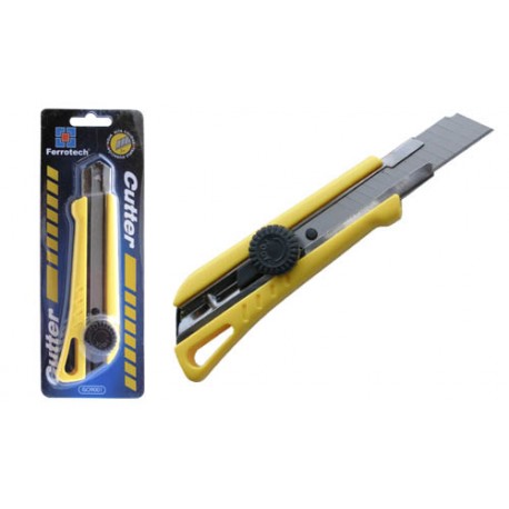 CUTTER AMARILLO CU001 CUCHILLA 18MM